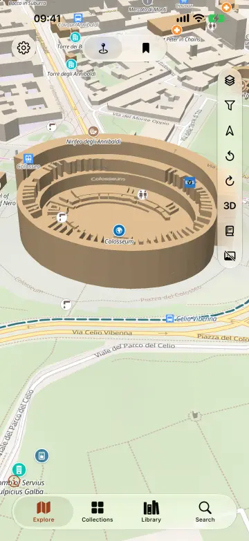 A monument in 3D at its real height